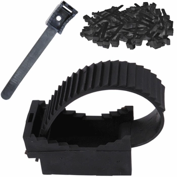 Opaska Uchwyt Płaski Kablowy 80mm 500V UP-30 Czarny UV 100sz