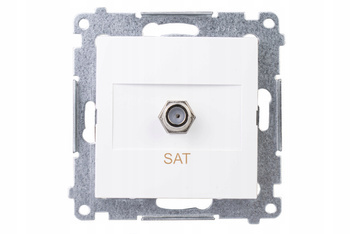 KONTAKT SIMON 54 Gniazdo Pojedyncze Antenowe Typu F Podtynkowe BIAŁE