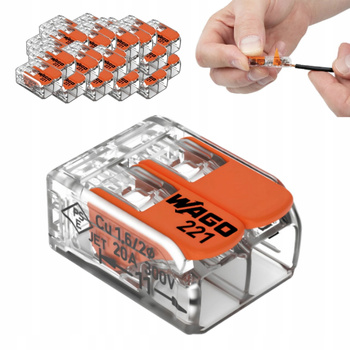 WAGO Szybkozłączka Złączka 2x0,2-4mm2 100szt