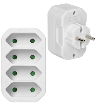 Rozgałęźnik Elektryczny Rozdzielacz Złodziejka 4x Gniazda Płaskie Biały
