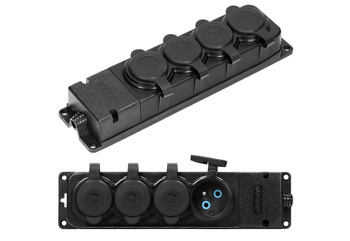 Przedłużacz Rozgałęźnik Poczwórny Hermetyczny Gumowy Klapki Bez Kabla