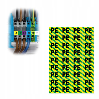 Znak Samoprzylepny Oznaczenie PE Naklejka 36 Szt