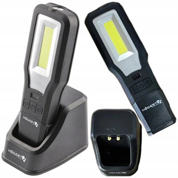 Latarka LED Warsztatowa z Magnesem z Bazą Ładującą USB 550lm 10W Hoegert