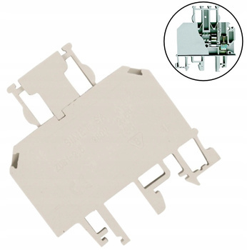 Złączka Szynowa Gwintowa z Bezpiecznikiem 2,5 mm2 1 tor na szynę SIMET