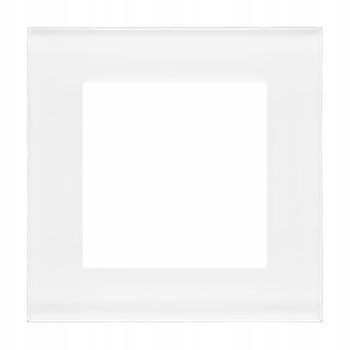 Simon 55 Ramka Pojedyncza 1-Krotna Szklana Szkło Mrożone Biała