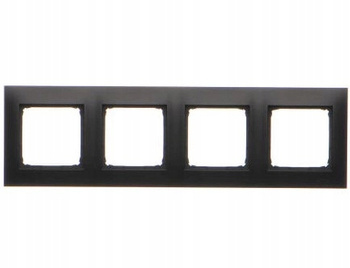 SIMON 54 Ramka 4- krotna Czterokrotna CZARNY MAT