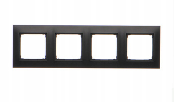KONTAKT SIMON 54 Ramka do Puszek 4x CZARNY MAT