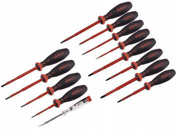 CIMCO Zestaw Komplet Wkrętaków Izolowanych 13 szt