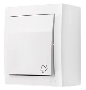 SIMON AquaClick Przycisk Dzwonkowy Natynkowy BIAŁY