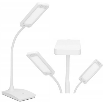 Lampka Biurkowa LED AMET DIM Szkolna Nocna Funkcja Ściemniania 6W Biała