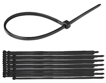 Opaska Zaciskowa Kablowa Trytytki Trytka 3,5x300mm Odporna UV Czarna 25szt.