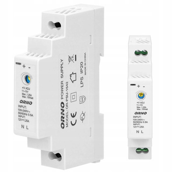 Zasilacz Na Szynę DIN 12V DC 1,25A 15W Do Wideodomofonów Domofonów