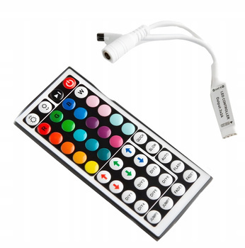 Sterownik Do Taśm LED RGB IR44 Przyciski 6A 72W 20 Kolorów