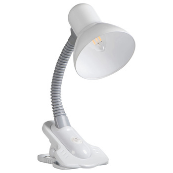 Lampka Biurkowa Szkolna E27 SUZI z Klipsem Biały 10W  230V