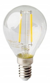 Żarówka LED 2W Ozdobna FILAMENT GOLF BALL Mały Gwint E14 Biała Ciepła 2700K