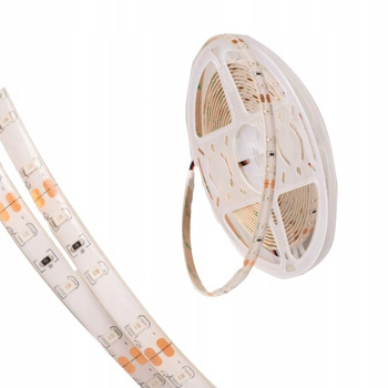 Taśma LED 12V 5m 24W IP63 Barwa Ciepła Ściemnialna 4.8W/m