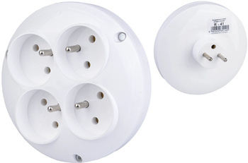 Złodziejka Rozgałęźnik Elektryczny Poczwórny 4x Gniazdo z Uziemieniem