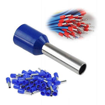 Tulejki Izolowane do Przewodów 8mm 2,5 mm2 100 Sztuk