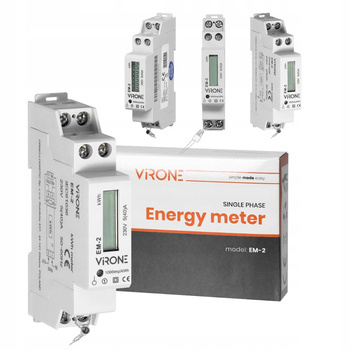 Licznik Energii 1 FAZ Jednofazowy Podlicznik Prądu Wskaźnik Zużycia 40A DIN