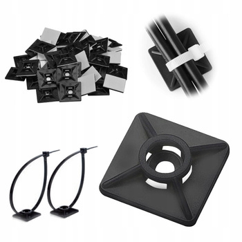 Podstawka Montażowa Uchwyt Samoprzylepny 100 Szt.