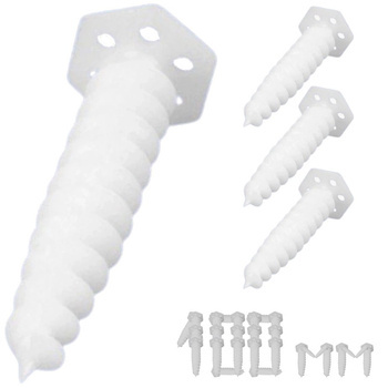 Kołki Wkręcane Ślimak do Styropianu KWM 100 Izolacja Białe 4 szt.