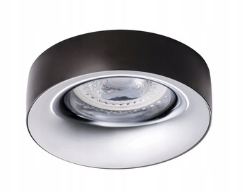 KANLUX Oczko Sufitowe LED Oprawa Halogenowa Pierścień Antracyt/Chrom