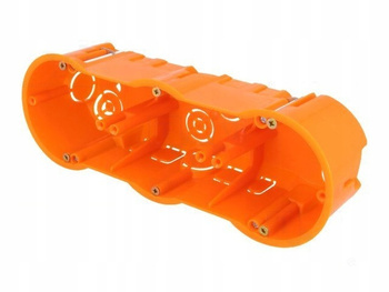 Puszka instalacyjna potrójna podtynkowa do regipsu P3x60D Pomarańczowa