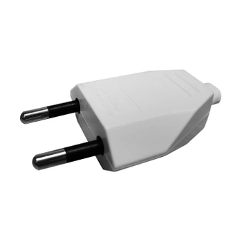 Wtyk Wtyczka Elektryczna Płaska Bez Uziemienia 2,5A 230V Biała 1 szt.