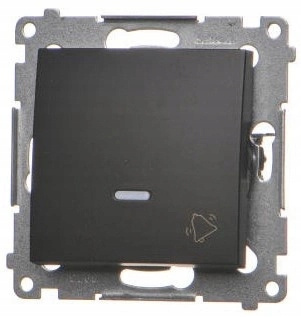 SIMON 54 Przycisk Dzwonkowy LED Dzwonek CZARNY MAT