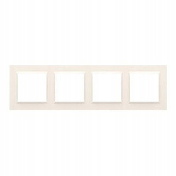 KONTAKT SIMON 10 Ramka 4-krotna Poczwórna Pion Poziom CR4/41 Kremowa