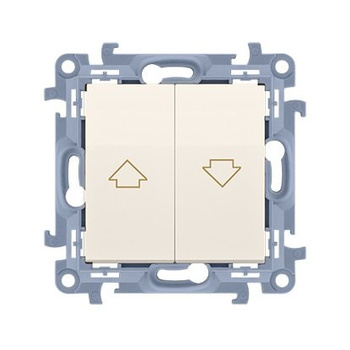 SIMON 10 Przycisk żaluzjowy (odbijający) KREMOWY