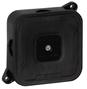 Puszka Hermetyczna Natynkowa Z Uchwytami 4-Wlotowa 85x85x35 mm Czarna 1szt