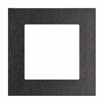 Simon 55 Ramka Pojedyncza 1-Krotna Metalowa Inox Czarny Nature