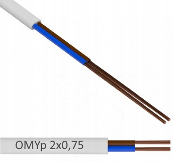 Przewód OMYp 2x0,75 linka elastyczna płaska 300V