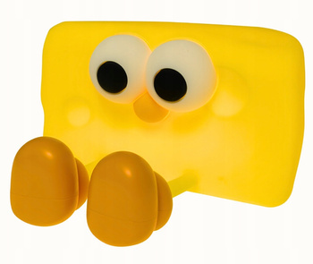 Lampka Nocna dla Dzieci Serek Żółta Silikonowa + Kabel USB Dotykowa 1W 0.2A