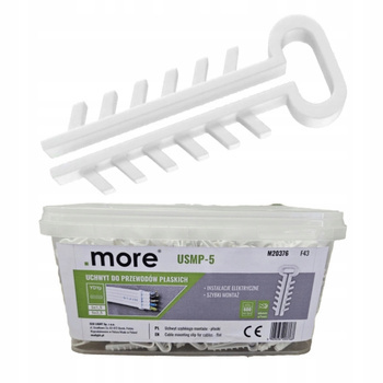 Wiaderko uchwytów USMP-5 do szybkiego montażu Przewodów Płaskich YDYp 5x1,5 i 5x2,5 600 sztuk