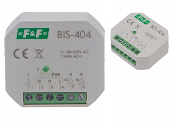 F&F Przekaźnik Bistabilny Świecznikowy 2 x 8A