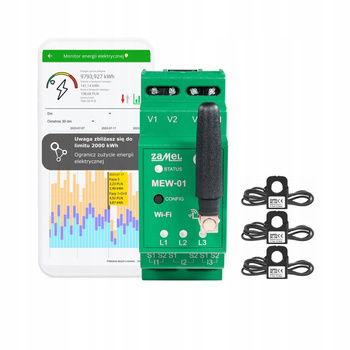 ZAMEL Licznik Energii Prądu Wi-Fi 3F+N SUPLA 3-faz