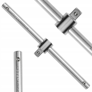 HOEGERT Uchwyt Pokrętło Kątowe Długie Typu T Do Nasadek 1/2" CrV 255mm