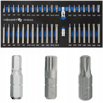 Wkład Szafki Narzędziowej Zestaw Końcówek Wkrętakowych Bity 40szt Hoegert