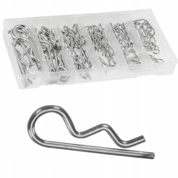 HOEGERT Zestaw Zawleczek Zawleczki Sprężyste Stalowe Ocynkowane 150szt
