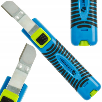 HOEGERT Ściągacz Izolacji Z Ostrzem Regulacją Do Przewodów Okrągłych 8-28mm
