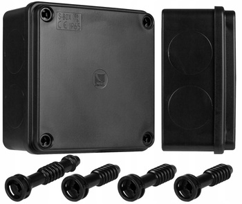 Puszka Instalacja Natynkowa Hermetyczna Czarna UV 100x100x50