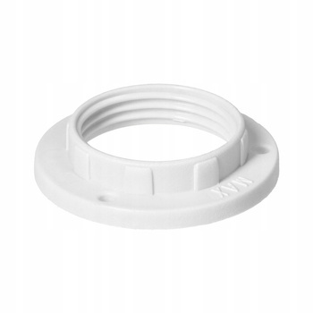 Nakrętka Kołnierz Pierścień do Oprawki E-14 Biała