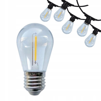 Żarówka Ozdobna Dekoracyjna Retro Filamentowa E27 Duży Gwint 2700K