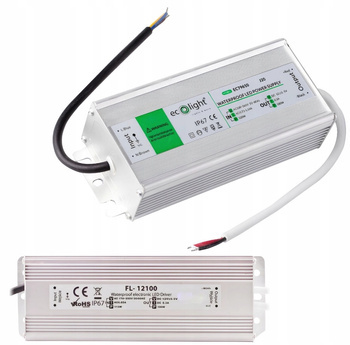 EcoLight Zasilacz do Taśm LED 12V 100W Wodoodporny IP67