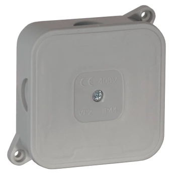 Puszka Hermetyczna Natynkowa Z Uchwytami 4-Wlotowa 85x85x35 mm Popiel 1szt