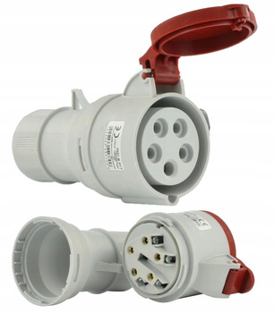 Gniazdo siłowe przenośne 16A 5P 400V IP44