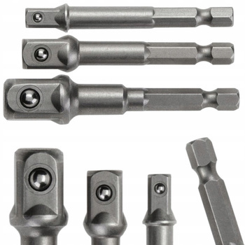 Uchwyt Adapter Redukcje Do Nasadek Uchwyt Wiertarkowy 1/4 3/8 1/2"