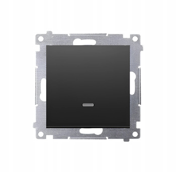 SIMON 54 Przycisk Podświetlany Odbijający Czarny